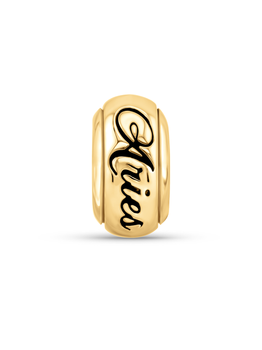 Thread-On 3D Aries Charm in Gold