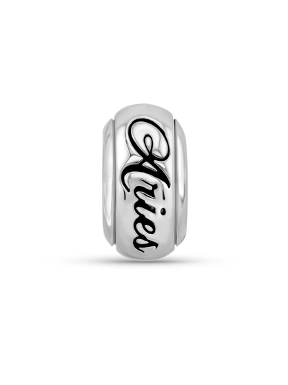 Thread-On 3D Aries Charm in Silver