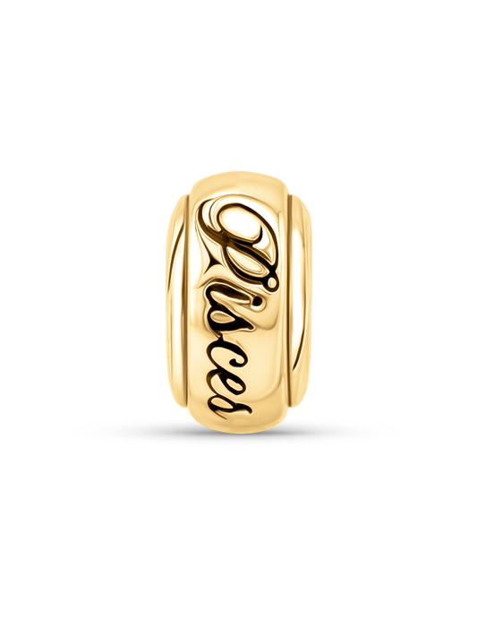 Thread-On 3D Pisces Charm In Gold