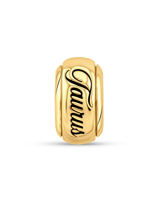 Thread-On 3D Taurus Charm In Gold