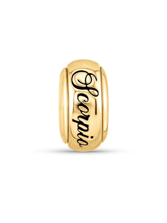 Thread-On 3D Scorpio Charm In Gold