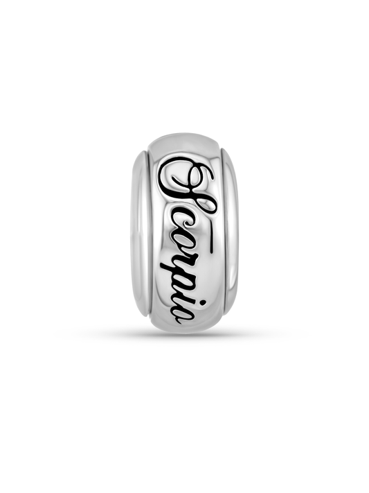 Thread-On 3D Scorpio Charm In Silver