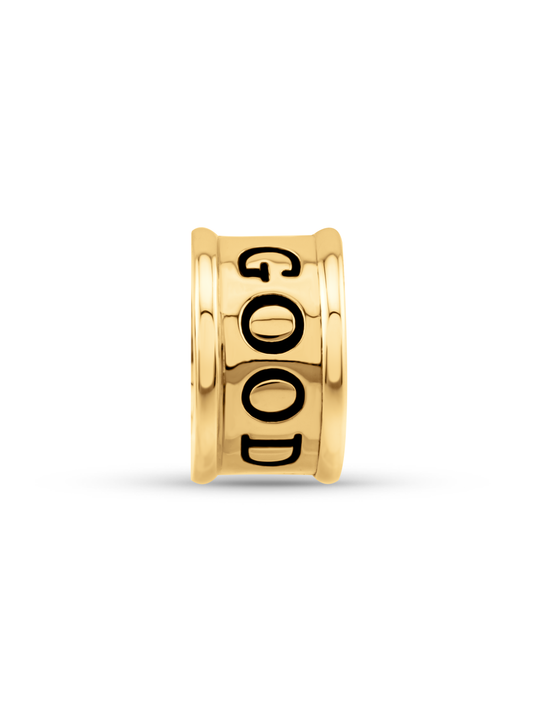 Thread-On 3D Good Energy Charm In Gold