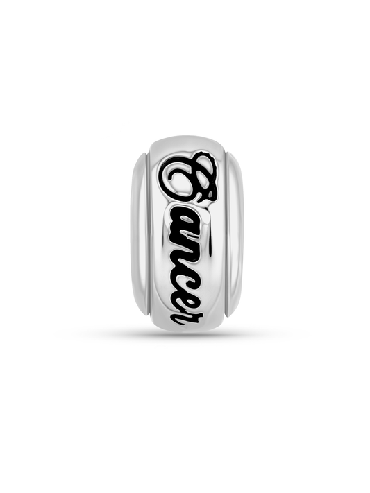Thread-On 3D Cancer Charm In Silver