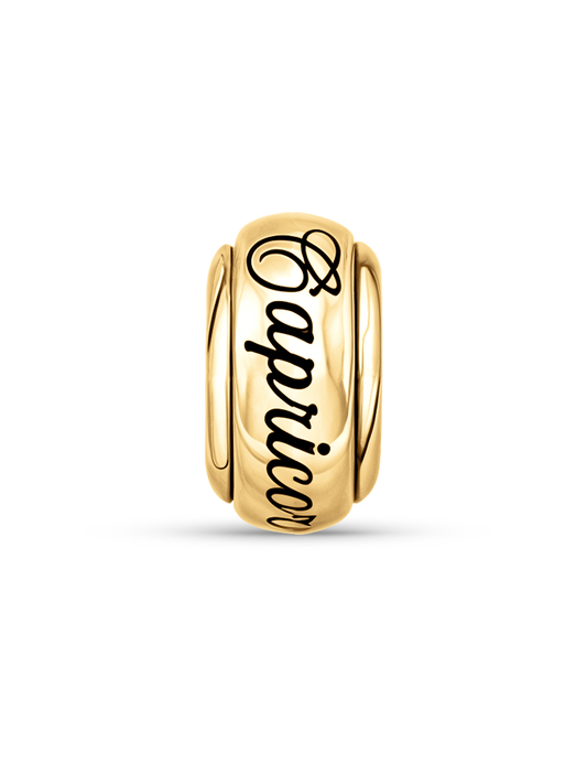 Thread-On 3D Capricorn Charm In Gold