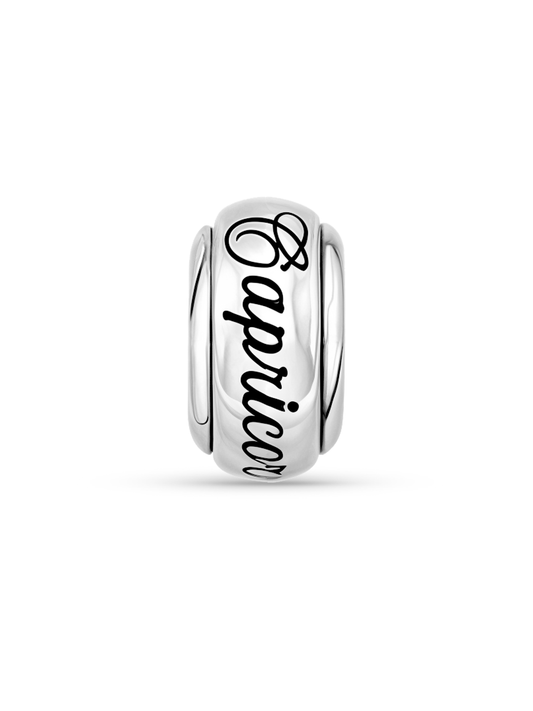 Thread-On 3D Capricorn Charm In Silver