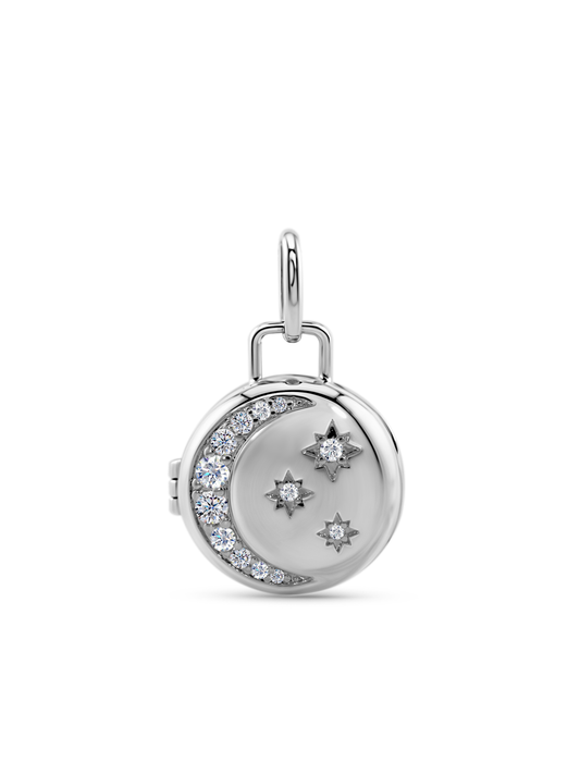 Thread-On Locket Charm In Silver