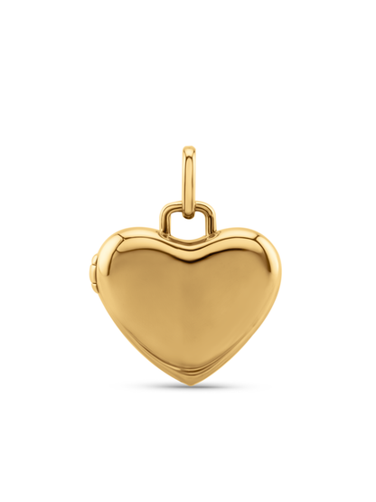 Thread-On Heart Locket Charm In Gold