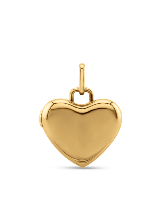 Thread-On Heart Locket Charm In Gold