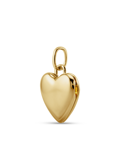 Thread-On Heart Locket Charm In Gold
