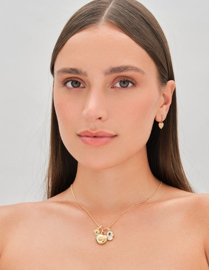 Pavé Heart Earring Charm In Gold