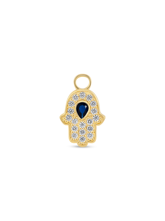 Pavé Hamsa Earring Charm In Gold