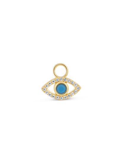 Pavé Evil Eye Earring Charm In Gold