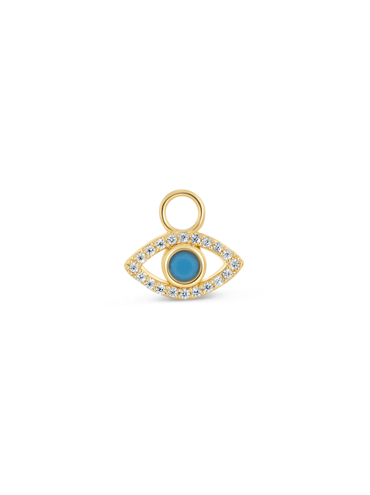 Pavé Evil Eye Earring Charm In Gold