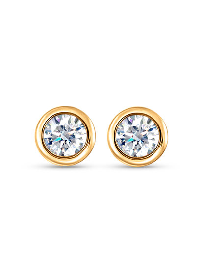 Fine 14K Gold & Lab-Grown Diamond Studs