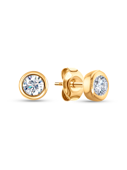 Fine 14K Gold & Lab-Grown Diamond Studs