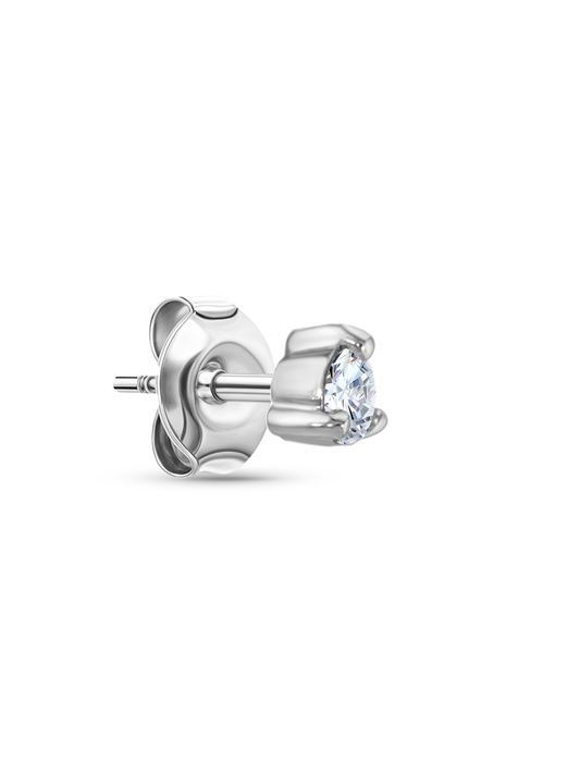14K Solid Gold & Lab-Grown Diamond Mini Single Stud