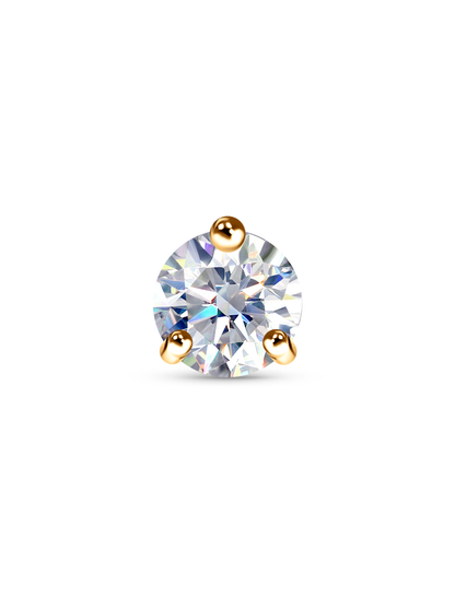 14K Solid Gold & Lab-Grown Diamond Mini Single Stud