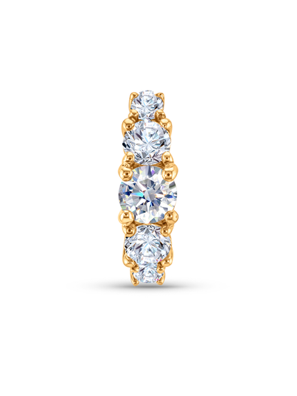 Fine 14K Gold & 5 Lab-Grown Diamond Single Huggie