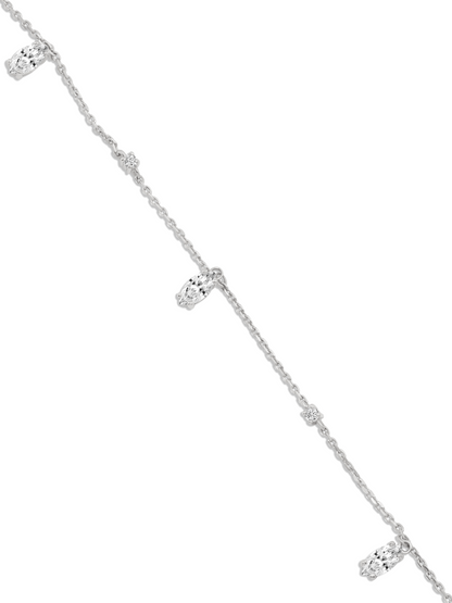 Fine 14K Gold White Topaz Drop Bracelet