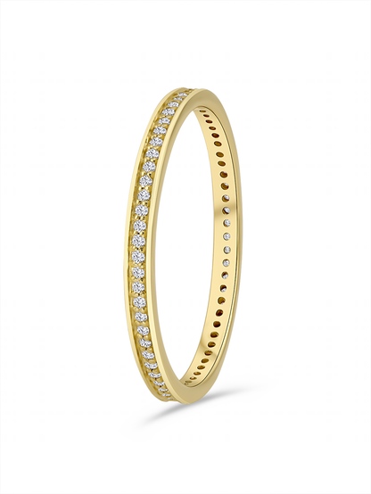 Fine 14K Gold Lab-Grown Diamond Eternity Ring