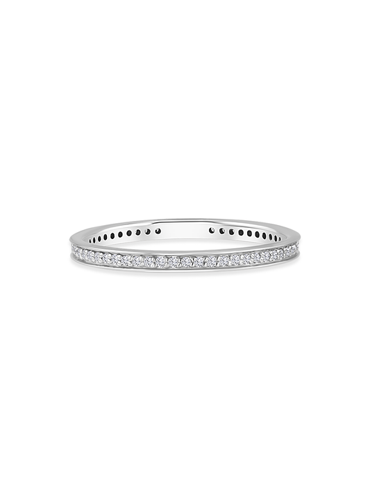 Fine 14K White Gold Lab-Grown Diamond Eternity Ring