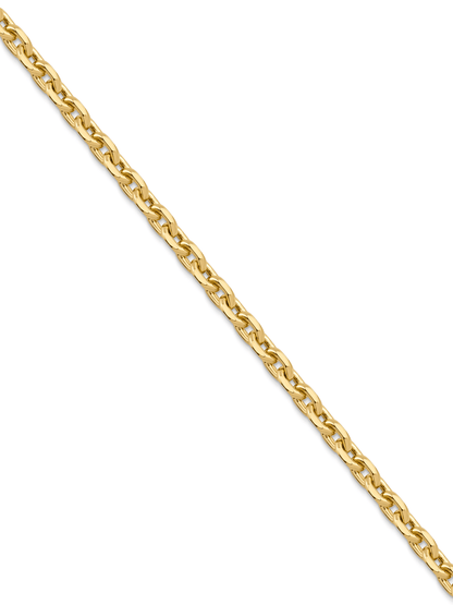 Knife Edge Cable Chain Bracelet In Gold