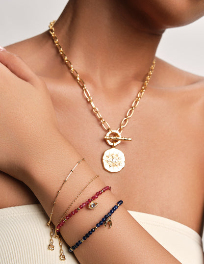 Box Ball Chain Bracelet In Gold