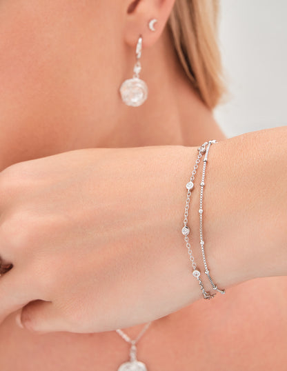 Box Ball Chain Bracelet In Silver