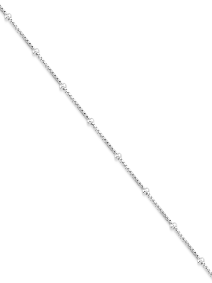 Box Ball Chain Bracelet In Silver