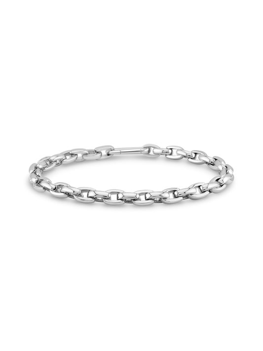 Smooth Link Chain Bracelet in Silver