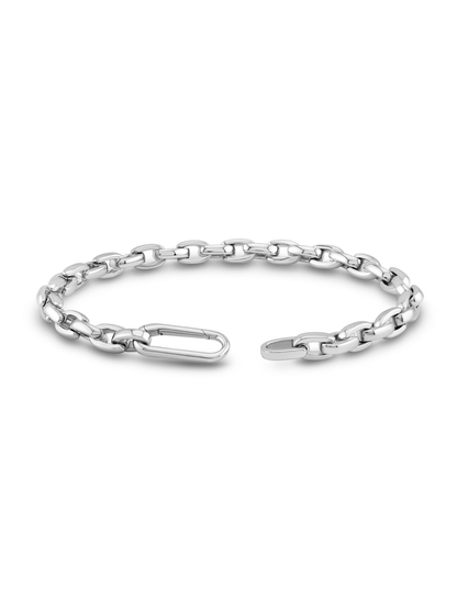 Smooth Link Chain Bracelet in Silver