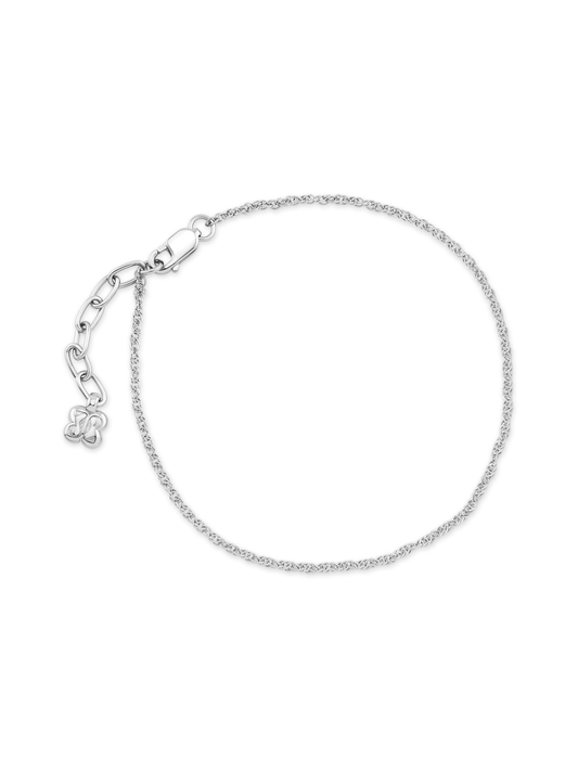 Twist Chain Bracelet In Silver
