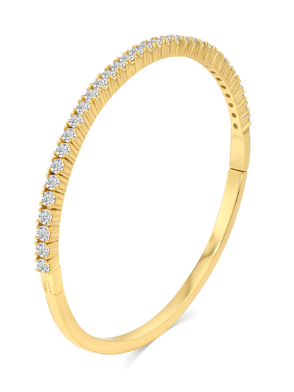 Slim Pavé Bangle Bracelet in Gold