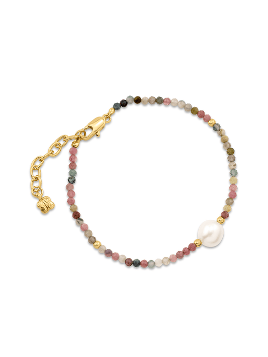 PEARL BEADED BRACELET IN GOLD