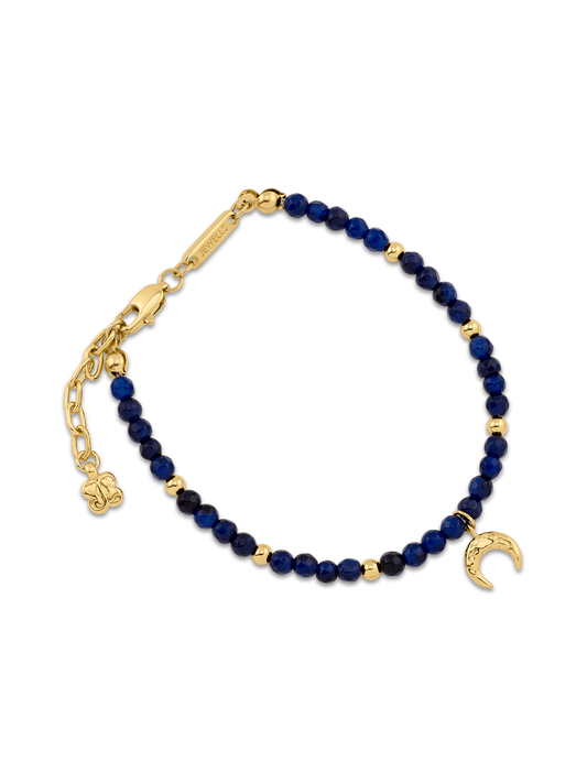 AMULET HORN DROP BEADED BRACELET IN GOLD