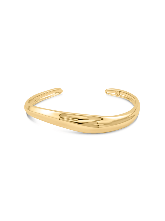 Slim Fluidity Cuff Bracelet In Gold