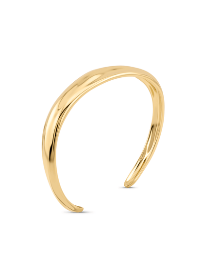 Slim Fluidity Cuff Bracelet In Gold