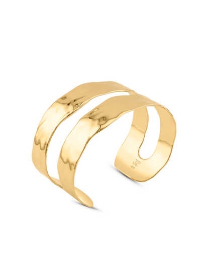 Aurum Double Row Cuff Bracelet in Gold