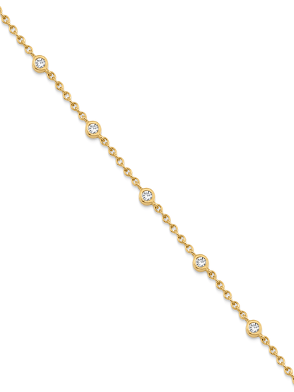 Floating Crystal Station Bracelet In Gold