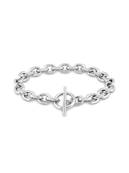 T-Bar Chain Bracelet in Silver