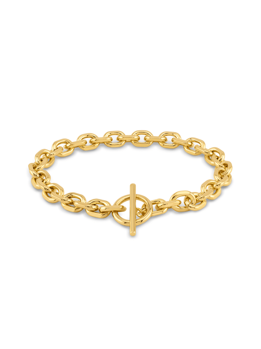 T-Bar Chain Bracelet in Gold