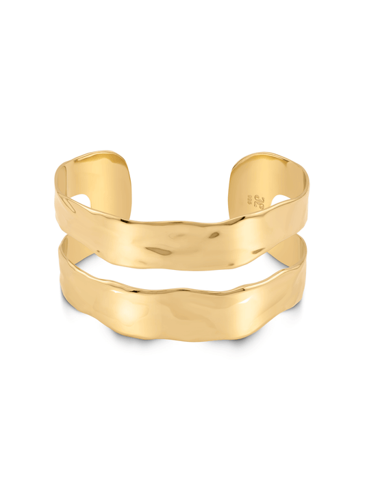 Aurum Double Row Cuff Bracelet in Gold