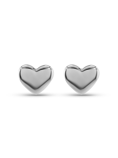 Hearts Studs In Silver