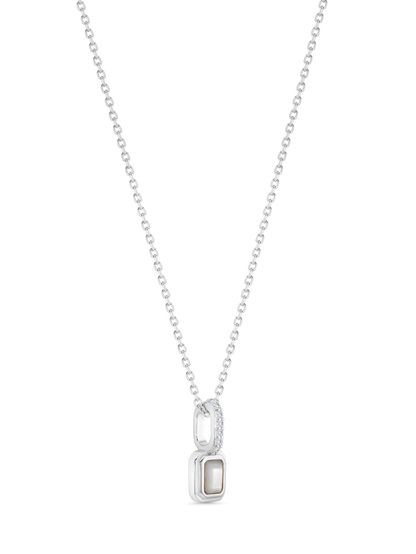 Mother-Of-Pearl June Birthstone Pendant Necklace In Silver