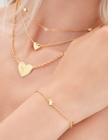 Hearts Toggle Bracelet In Gold