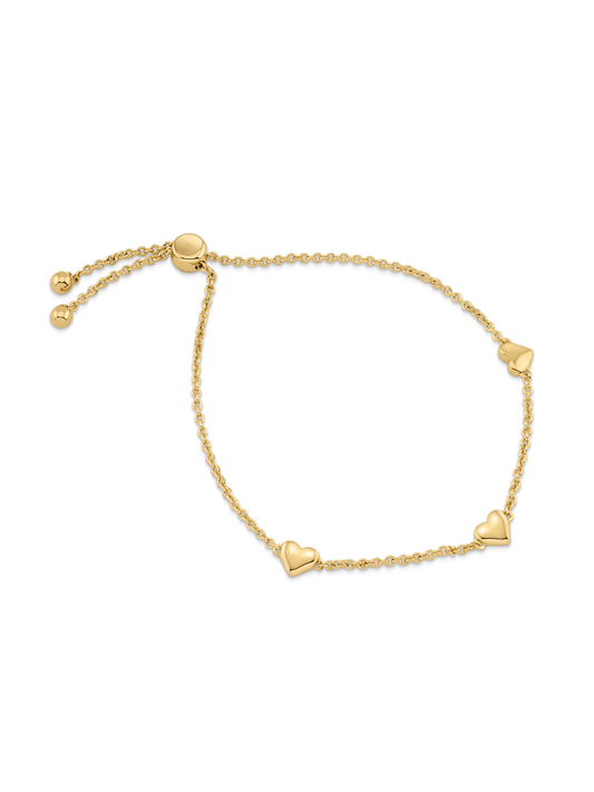 Hearts Toggle Bracelet In Gold