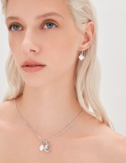 Thread-On January Birthstone Red Agate Charm In Silver