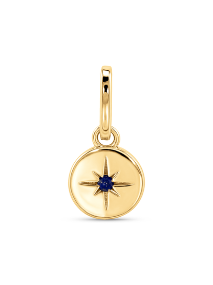 Thread-On September Birthstone Lapis Charm In Gold