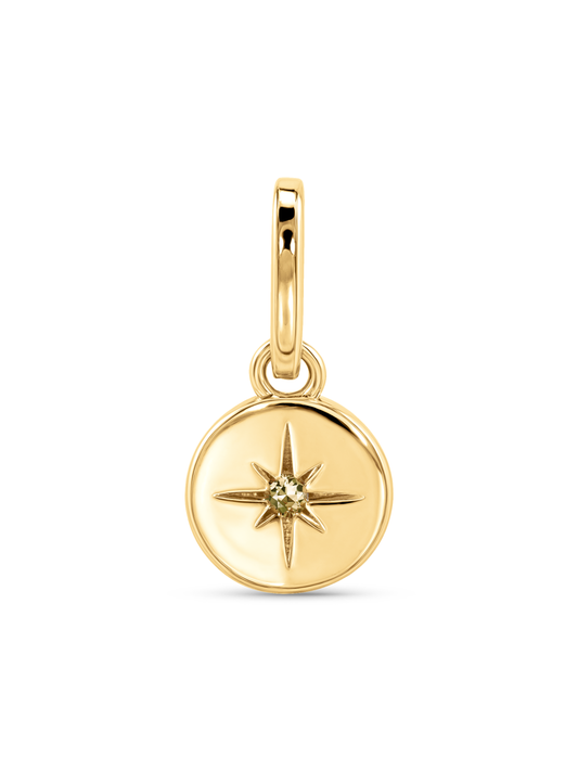 THREAD-ON NOVEMBER BIRTHSTONE CITRINE CHARM IN GOLD